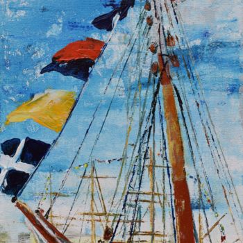 Painting titled "armada2" by Nadine Flicourt (nafli), Original Artwork, Acrylic