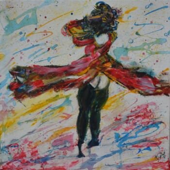Peinture intitulée "danseuse" par Nadine Flicourt (nafli), Œuvre d'art originale, Acrylique