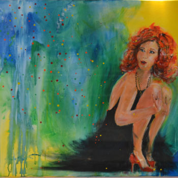 Painting titled "Fin de soirée chez…" by Nadine Genesse, Original Artwork, Acrylic