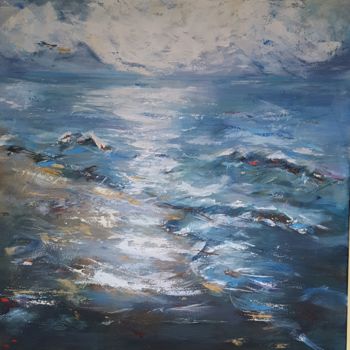 Pittura intitolato "marine 2" da Nadine Genesse, Opera d'arte originale, Acrilico