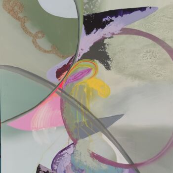 Картина под названием "L'equilibriste" - Nadine Goepp, Подлинное произведение искусства, Акрил