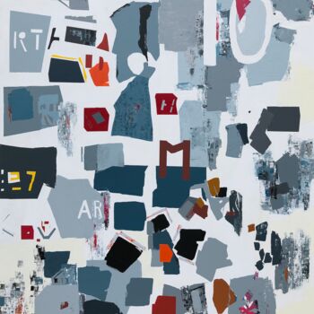 Malarstwo zatytułowany „Abstraction 10-19” autorstwa Nadine Hardy, Oryginalna praca, Akryl Zamontowany na Drewniana rama nos…