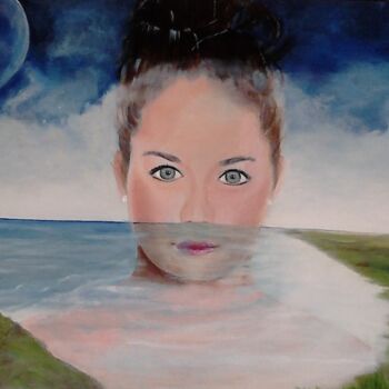 Painting titled "MYSTERE" by Nadine Jacot (Nad-Ev), Original Artwork