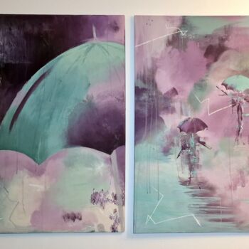 Pintura intitulada "Umbrella" por Nadine Ritter, Obras de arte originais, Acrílico