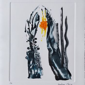 Incisioni, stampe intitolato "Arche" da Nadine Rivoal, Opera d'arte originale, Monotipo