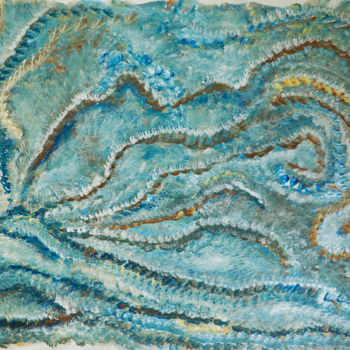 Painting titled "WAVES" by Nadine Bourneix, Original Artwork, Acrylic