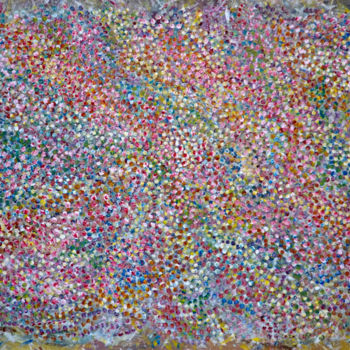 Peinture intitulée "Strawberry Field" par Nadine Bourneix, Œuvre d'art originale, Acrylique