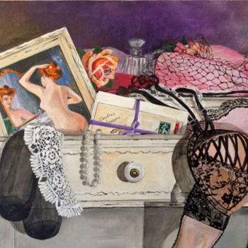「intimité」というタイトルの絵画 Nadine Coffinierによって, オリジナルのアートワーク, アクリル