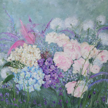 绘画 标题为“impression florale” 由Nadine Coffinier, 原创艺术品, 丙烯