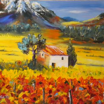 Peinture intitulée "CALME NATURE" par Nad-Ev, Œuvre d'art originale, Huile