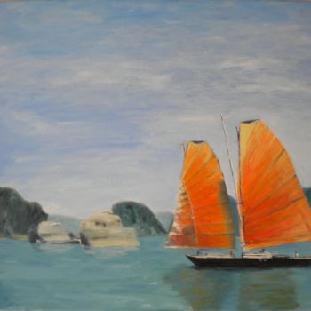 Peinture intitulée "BAIE D'ALONG" par Nad-Ev, Œuvre d'art originale