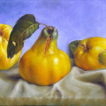 Pittura intitolato "Quince" da Nadine Malino, Opera d'arte originale, Olio