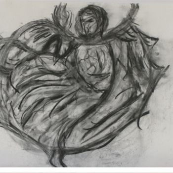 Schilderij getiteld "Danse de la colère 2" door Nadine Monchaud, Origineel Kunstwerk, Olie