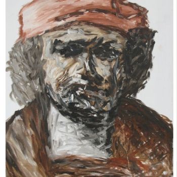 Schilderij getiteld "D’après Rembrandt" door Nadine Monchaud, Origineel Kunstwerk