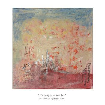 Painting titled "Intrigue visuelle" by Nadine Monchaud, Original Artwork, Acrylic