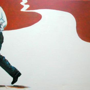 Pintura intitulada "Businessman blues" por Nadine Nicaise, Obras de arte originais, Óleo