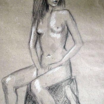 Desenho intitulada "Maria" por Nadine Nicaise, Obras de arte originais