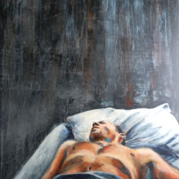Pintura intitulada "sommeil-paradoxal.j…" por Nadine Nicaise, Obras de arte originais