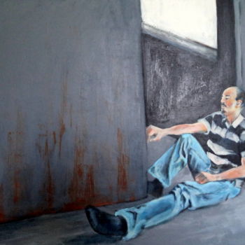 Painting titled "brice-relax.jpg" by Nadine Nicaise, Original Artwork, Acrylic