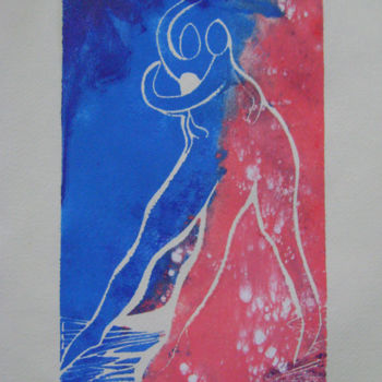 Incisioni, stampe intitolato ""don't let me down…" da Nadine Trescartes (fildefériste), Opera d'arte originale, Incisioni su…