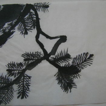 Desenho intitulada "pin 1" por Nadine Trescartes (fildefériste), Obras de arte originais, Tinta