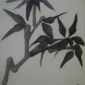 Drawing titled "Bambou4" by Nadine Trescartes (fildefériste), Original Artwork, Ink