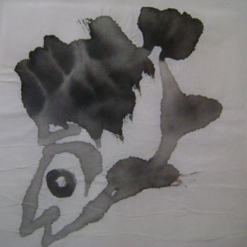 Dibujo titulada "Poisson 1" por Nadine Trescartes (fildefériste), Obra de arte original, Tinta