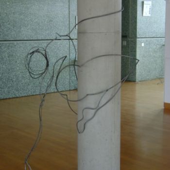 Sculpture titled "Tango 1" by Nadine Trescartes (fildefériste), Original Artwork, Metals