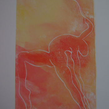 Druckgrafik mit dem Titel "Série des danseurs…" von Nadine Trescartes (fildefériste), Original-Kunstwerk, Linoldrucke