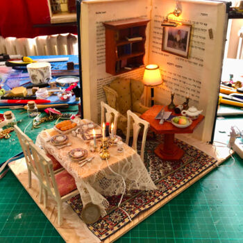 Σκίτσο με τίτλο "décor miniature aut…" από Nadine Wandel, Αυθεντικά έργα τέχνης