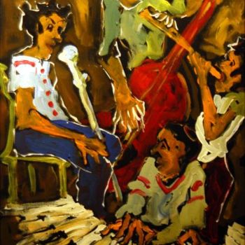 Pittura intitolato "MÜZİSYENLER" da Nadir Baylan, Opera d'arte originale
