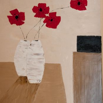 Schilderij getiteld "Fleures des champs" door Nadine Coutellier, Origineel Kunstwerk