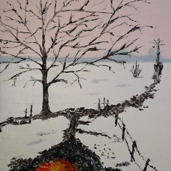 Картина под названием "L'arbre" - Nadine Coutellier, Подлинное произведение искусства