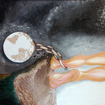 Malerei mit dem Titel "wonderful eARTh. ho…" von Nadja Klimek, Original-Kunstwerk, Öl