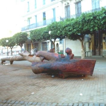 Sculpture titled "Le dardar ou le dau…" by Nadjiben, Original Artwork, Stone