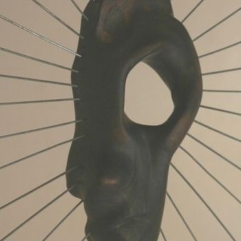 Sculpture intitulée "Tourmente1" par Nadjiben, Œuvre d'art originale, Bois