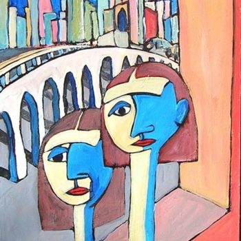 Pintura titulada "Two by Two" por John Nadon, Obra de arte original