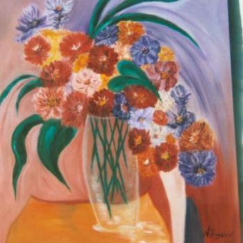 Peinture intitulée "Bouquet" par Nadine Poidevin, Œuvre d'art originale