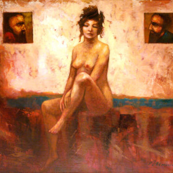 Schilderij getiteld "Susanna" door Shamil Nadrov, Origineel Kunstwerk, Olie