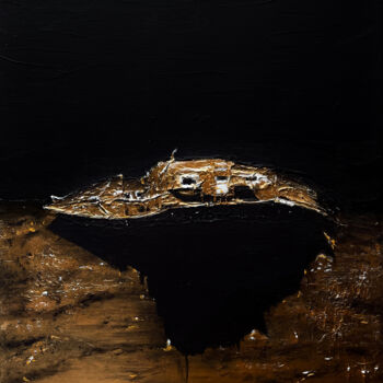 Картина под названием "Titanic at the bott…" - Nady Navy, Подлинное произведение искусства, Акрил Установлен на Деревянная р…
