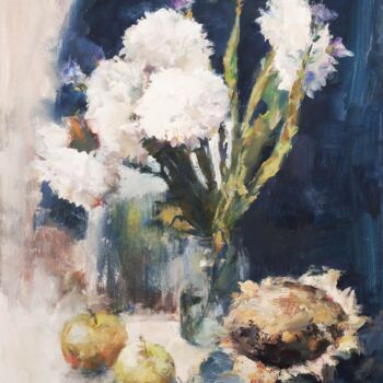 Painting titled "Still life with chr…" by Nadya Syabro, Original Artwork, Oil