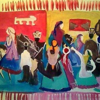 Pintura intitulada "migration" por Mousavi Rad Nafiseh, Obras de arte originais
