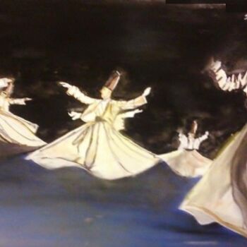 Painting titled "dance" by Nafis, Original Artwork