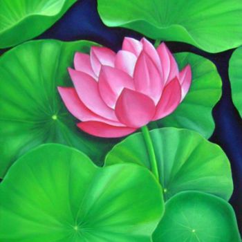 Painting titled "DSC00856_lotus2_low…" by Murali Nagapuzha, Original Artwork