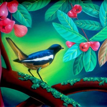 Painting titled "Robin.jpg" by Murali Nagapuzha, Original Artwork