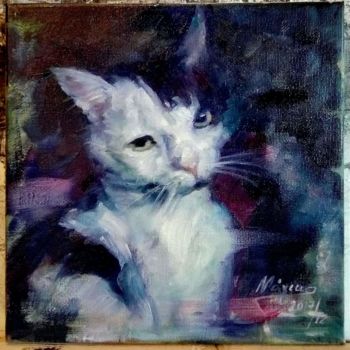 Painting titled "Mouse" by Nagia Chrisanthacopoulou, Original Artwork, Oil
