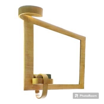 Σκίτσο με τίτλο "Mirror flexible wood" από Nagia Chrisanthacopoulou, Αυθεντικά έργα τέχνης, Ξύλο Τοποθετήθηκε στο Ξύλινο φορ…