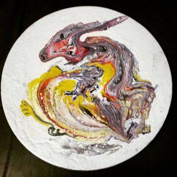 Pittura intitolato "Animal fantastique" da Nagwa Safey, Opera d'arte originale, Acrilico