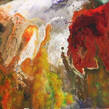 Painting titled "Destruction" by Nahalah, Original Artwork