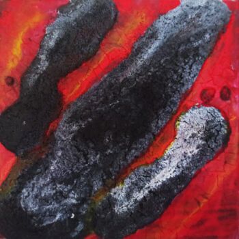 Painting titled "Lave refroidissante…" by Nahalah, Original Artwork, Acrylic